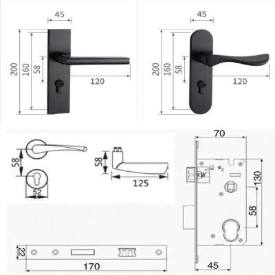 YH1163 High quality Factory price Aluminum Alloy Door Lock